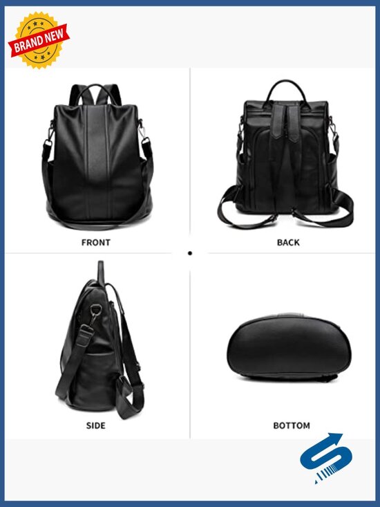 Waterproof Nylon Anti-Theft Backpack Purse Lightweight Shoulder Bag Travel